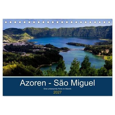 Azoren - São Miguel (Tischkalender 2027 DIN A5 quer), CALVENDO Monatskalender