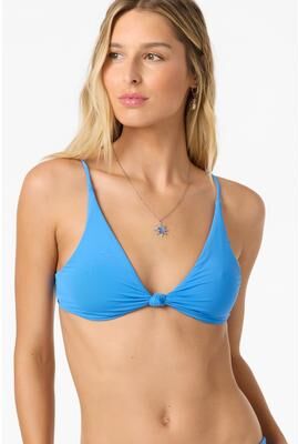 O'Neill s Saltwater Solids Pismo Bralette Bikini Top in Blue, Elastane/Polyamide