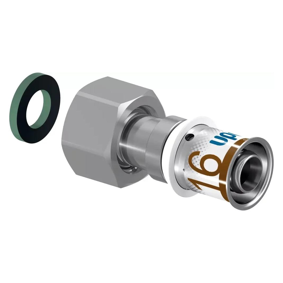 Uponor GmbH Verschraubung S-Press PLUS aus Messing, verzinnt 20mmx3/4 IG (Rohrverschraubung) (1070605)
