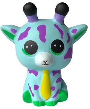 Snug & Styled Cute Sika Deer Slow Rebound Stress Relief Squishy Toy Set PU Anti Stress Fidget Toy blue