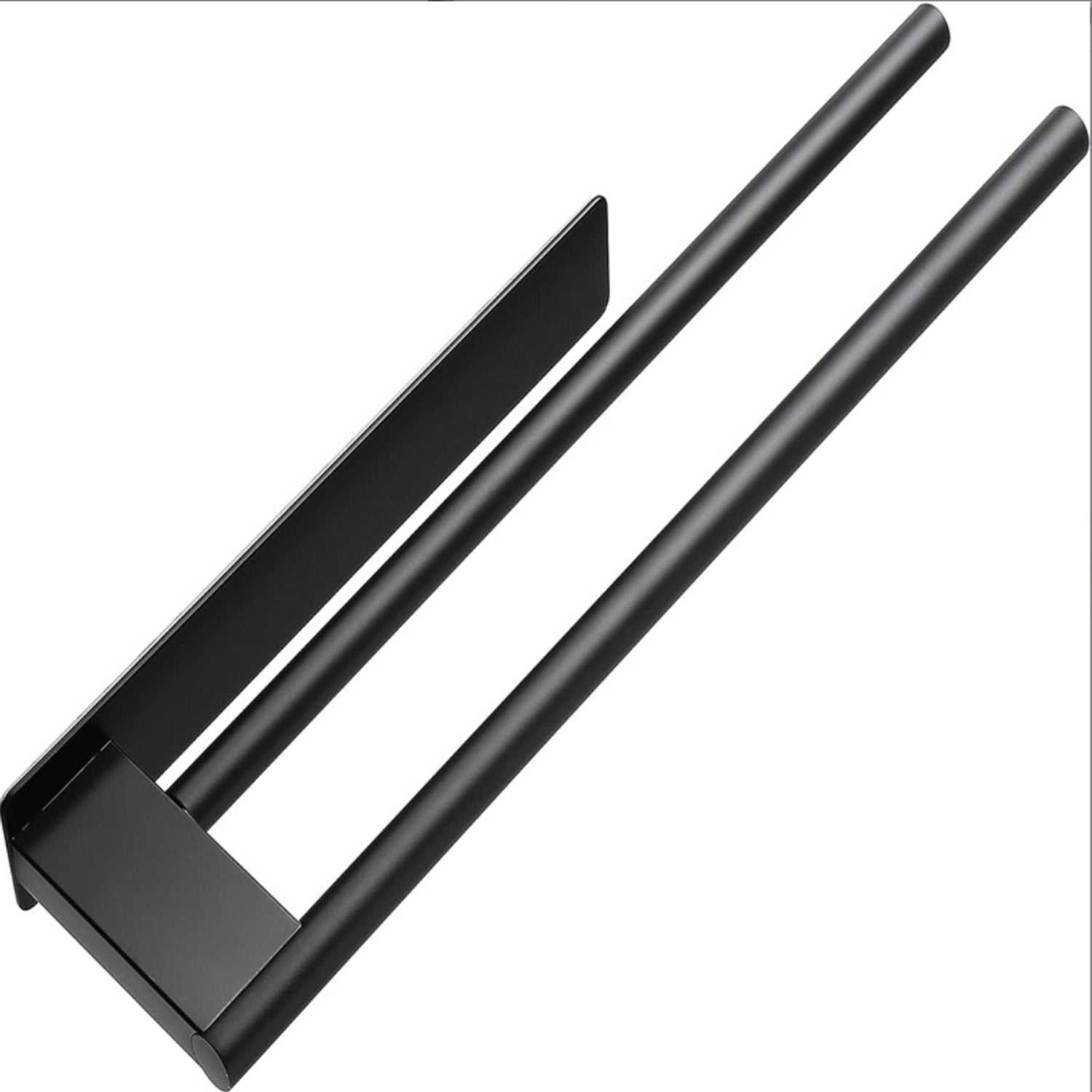 Maisentiel Zelfklevende handdoekhouder met dubbele stang – 39 cm – RVS 304 – mat zwart