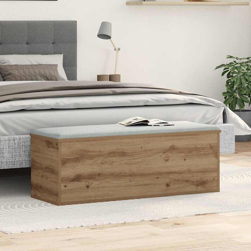 17 Stories Camp Trunk / Footlocker Artisan Oak 35cm H X 102cm W X 35cm D