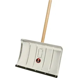 Idealspaten, Schneeschaufel, IDEAL Schneeräumer 350x450 Lichtmetall Hartholzstiel Flüs-Kante