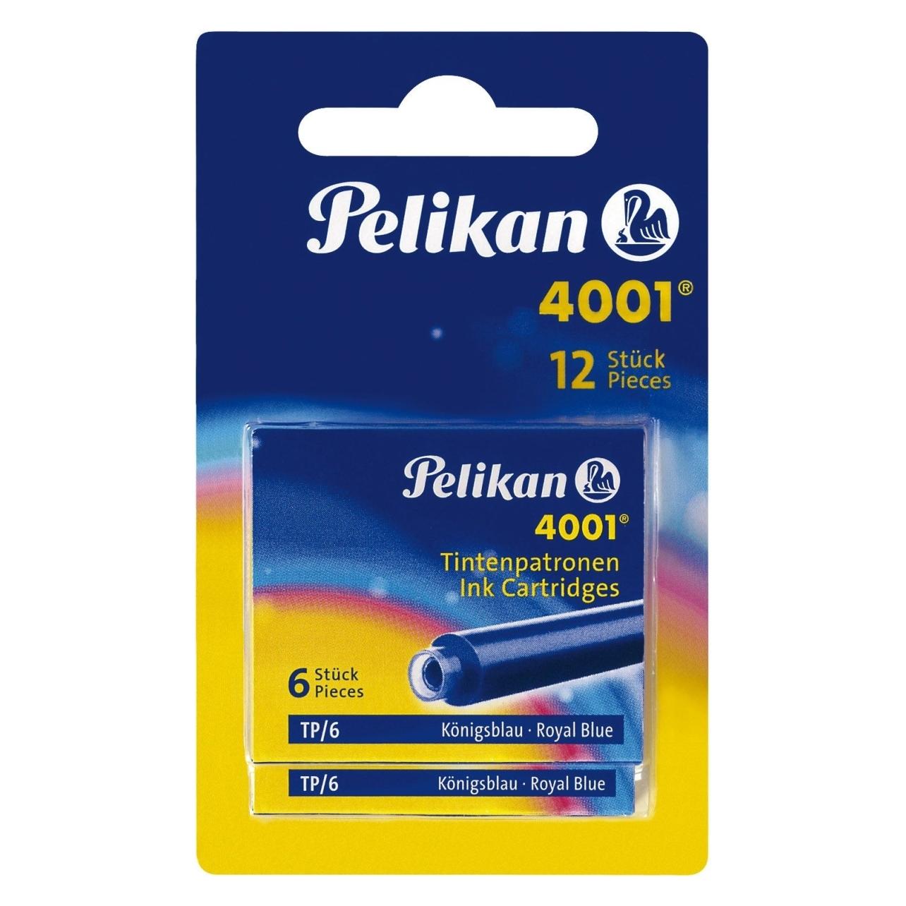 Pelikan Tinte 4001 - Standard-Tintenpatronen (Blau, 8 Stk.) (TP/6/2/B)