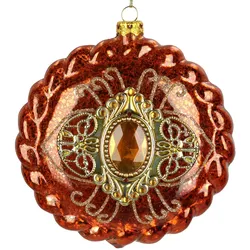 Christbaumschmuck Glas 11cm Bernsteinschmuck Figur Weihnachtsbaum Anhänger Weihnachten Christbaumanhänger Weihnachtsbaumschmuck Orange