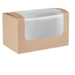 Colpac Kompostierbare Sandwichboxen aus Pappe mit PLA-Sichtfenster