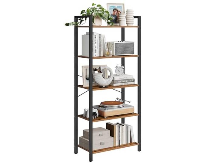 VASAGLE Plank, boekenkast met 5 lagen, stalen frame