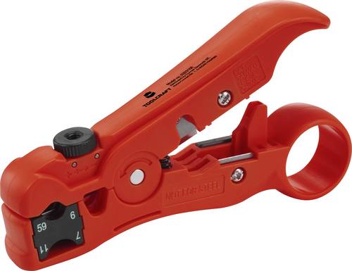 TOOLCRAFT TO-6609318 HSK-4132 Abisolierzange Geeignet für Koaxialkabel, Rundkabel