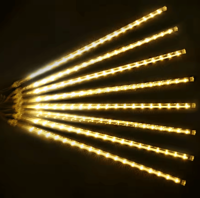 Inspire Curations Solar Meteor Shower Lights Waterproof Falling Rain Outdoor Lights warm solar 50cm tubes
