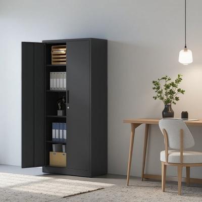 VIVIADORE "72"" Tall Heavy Duty Steel Storage Cabinet with Locking Doors,4 Adjustable Shelves,3-Point Security Lock System"