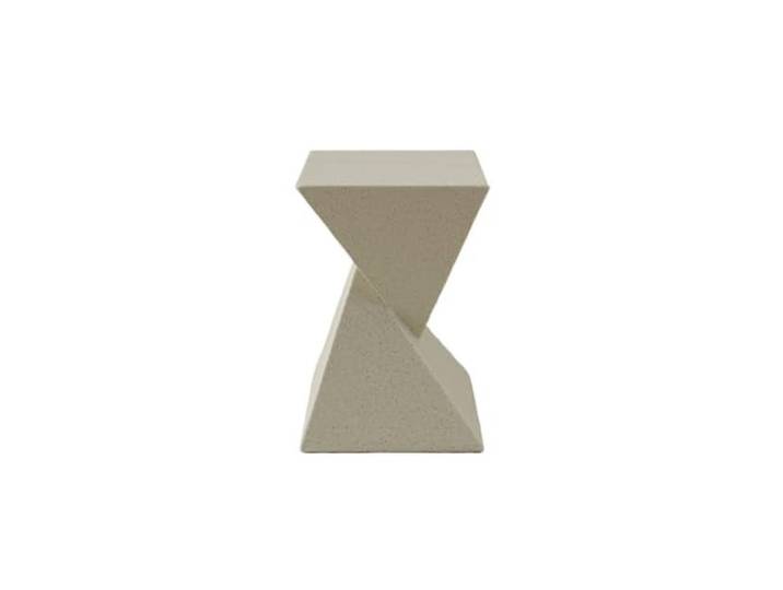 NIUHUAHUI Teetisch, Kleiner Beistelltisch aus Zement, minimalistisches Design, for drinnen und draußen, Balkon, Garten, Café, Wohnzimmer(Yellow)