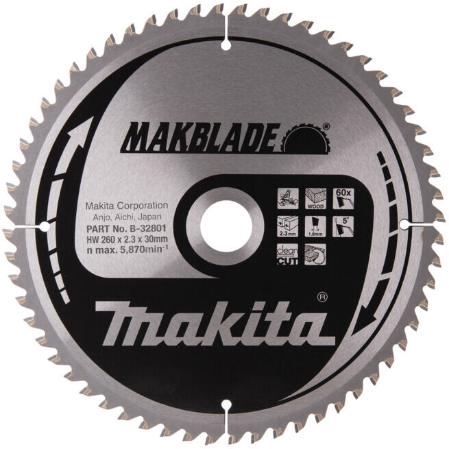 Lame de scie Makita MAKBLADE 260x30x60Z (B-32801) (B-32801)