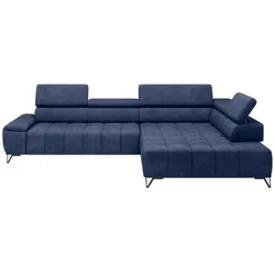 Ecksofa Palladio Stoff Blau Marine