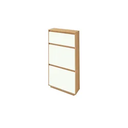 Schuhschrank   ¦ weiß ¦ Maße (cm): B: 62 H: 124 T: 21.0