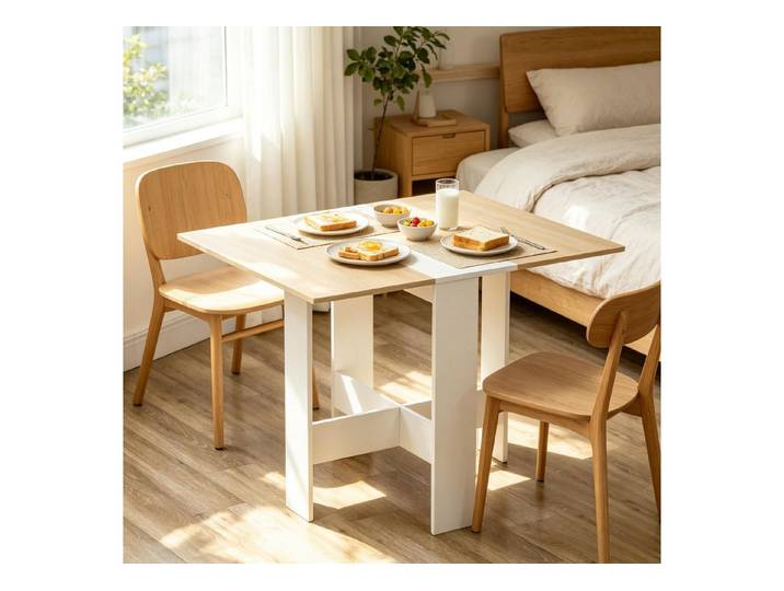 MC Star Esstisch Klappbarer Esstisch,Klappbarer Kaffeetisch (Zweifarbiger Design Seitentisch(nur mit Esstisch)