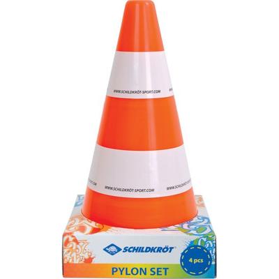 Schildkröt 970134 - Pylonen Set, 4 Stück, Verkehrskegeln, Kunststoff, Höhe: 23 cm