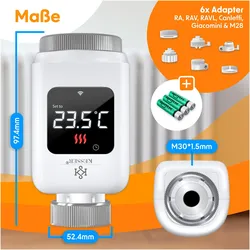 Kesser Heizungsregler Smart Home Heizungssteuerung mit WLAN & APP Steuerung, Thermostat, Weiss