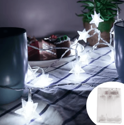 Inspire Curations LED Star Fairy String Lights Outdoor Decorative Garland Lights cool White 1.5m 10 Led