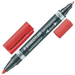 Staedtler Permanent-Marker »Lumocolor permanent duo« rot