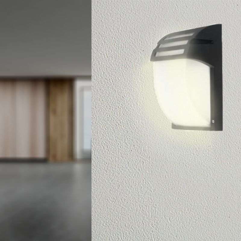 Optonica Applique Murale Noire LED IP44 pour ampoule E27