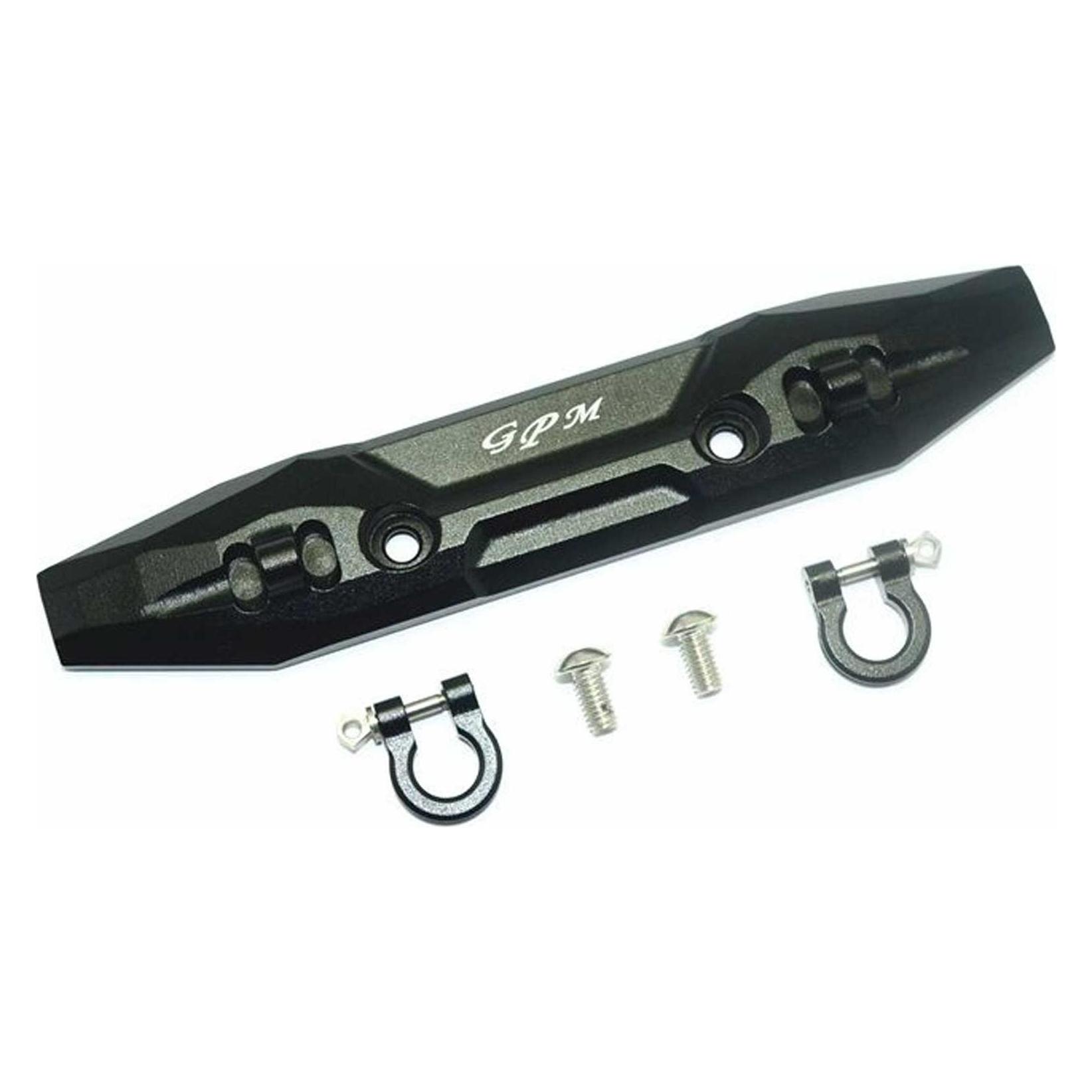 GPM aluminium bumper vorn mit d-ringen schwarz trx 1/10 e-revo (GPMER2330FBK)