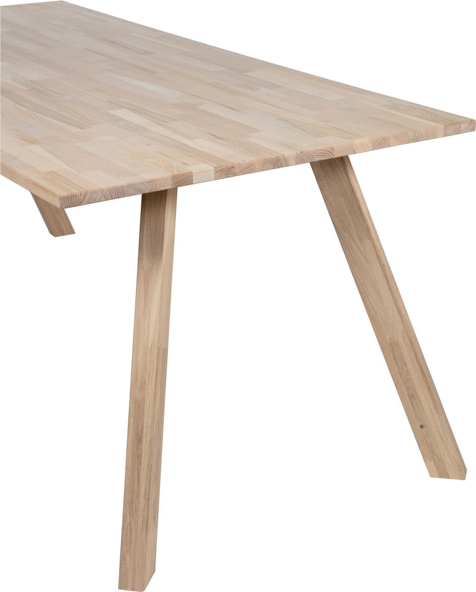 WOOOD Tablo Tafelblad met 3-standen poot, Vierkant, Eiken, Breedte: 90 cm, Lengte: 220 cm