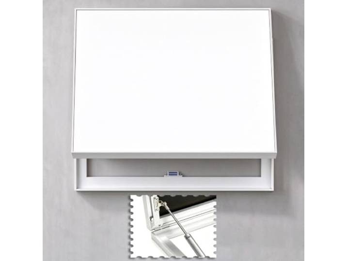 Stromkasten Verkleidung Dekorativer Klappdeckel 40 45 50 60 70 80 cm Breit Dekorative Abdeckung für den Sicherungskasten mit Soft-Close-Mechanismus – Wandmontierter Schrank mit Aluminiumrahmen