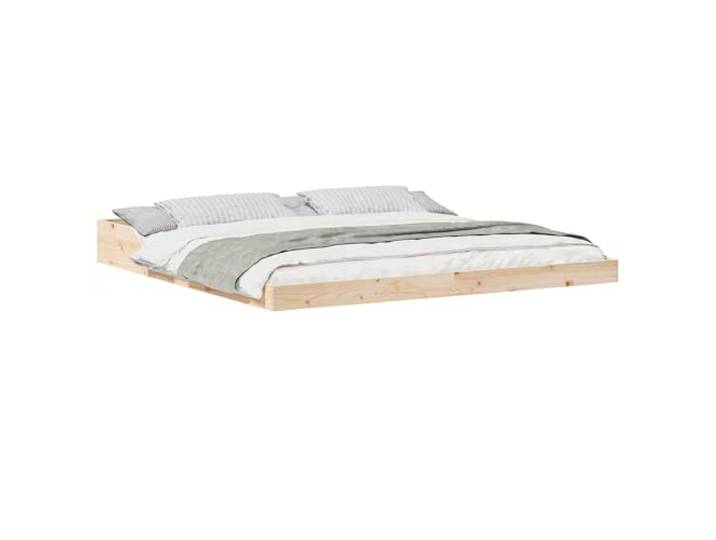 vidaXL Bettrahmen Braun 180 x 210 cm Massives Kiefernholz
