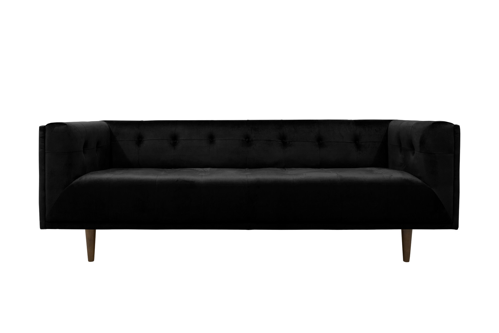 Kick Velvet Bank Bobbi - Zwart - Moderne Designbank met Zachte Velvet Bekleding