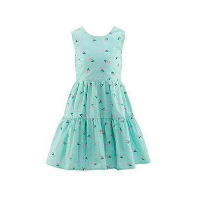 Sommerkleid HAPPY GIRLS "Mädchenkleid", Mädchen, Gr. 98, EURO-Größen, ice blau, Stoff, 100% Baumwolle, normal, Kleider Sommerkleid