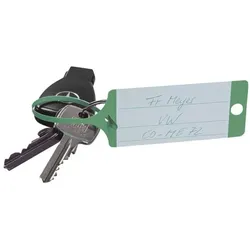 EICHNER 5 Pack je 100 PP-Schlüsselanhänger - neutrale Ausführung grün