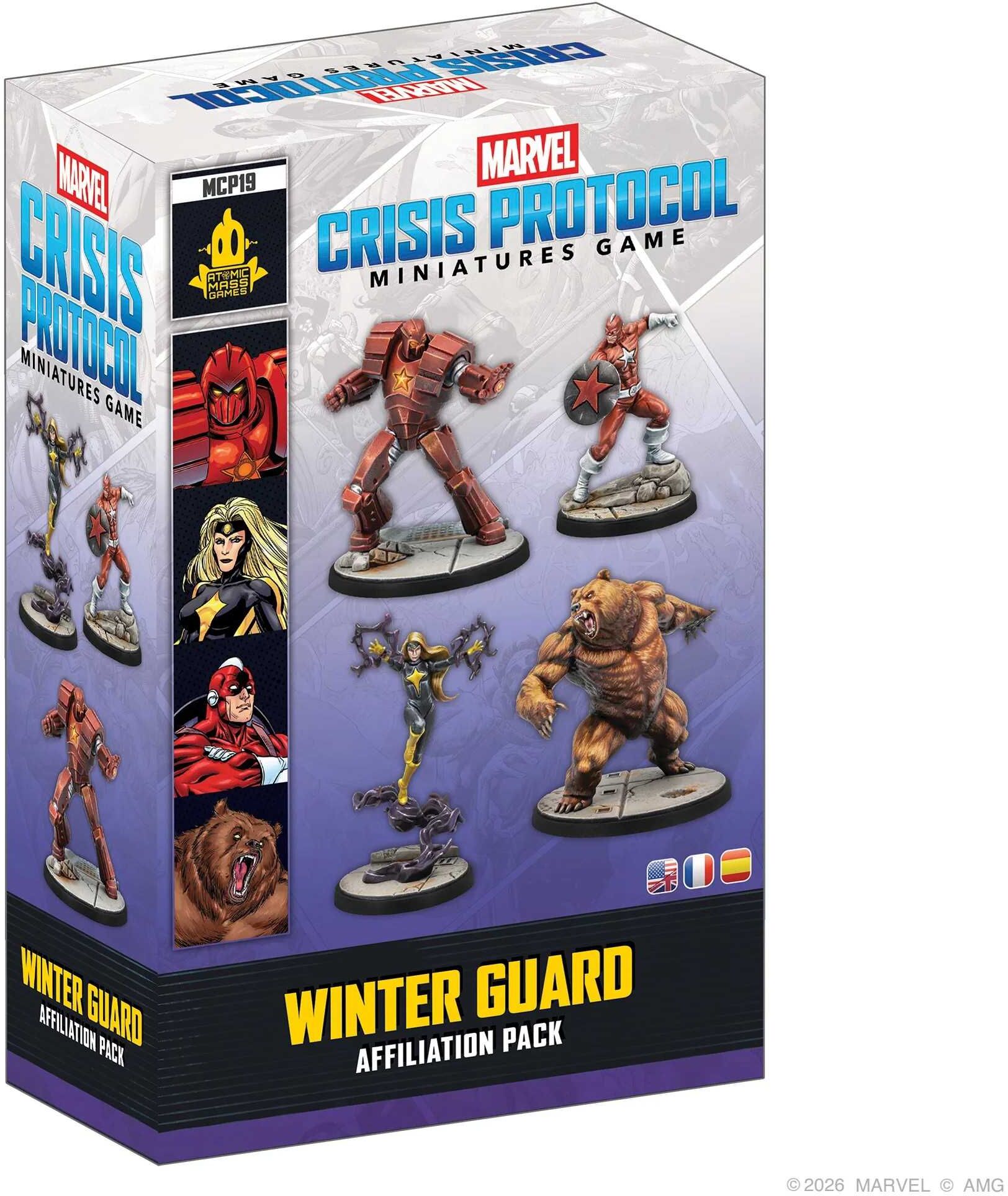 Marvel: Crisis Protocol – Winter Guard Affiliation Pack by Atomic Mass Games, Miniature Expansion for Ages 10+, 4 Character Figures Included