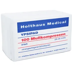 Mullkompressen 8-Fach Unsteril Ypsipad 10x10cm 100 ST