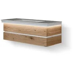 Thielemeyer Waschtischkombination Fresh Holz Braun Wildeiche