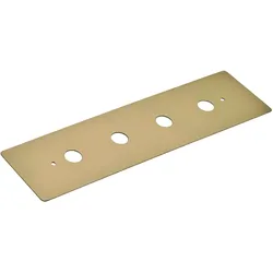 Kludi ZUBEHÖR - Sichtbare Montageplatte aus Messing, 33 mm Lochdurchmesser, 110 mm Lochabstand, 566 x 144 mm