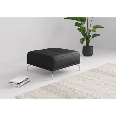 Polsterhocker HOME AFFAIRE "Caluna", schwarz, B:89cm H:45cm T:89cm, Hocker, Polsterhocker, moderner Sitzhocker in hochwertiger Verarbeitung