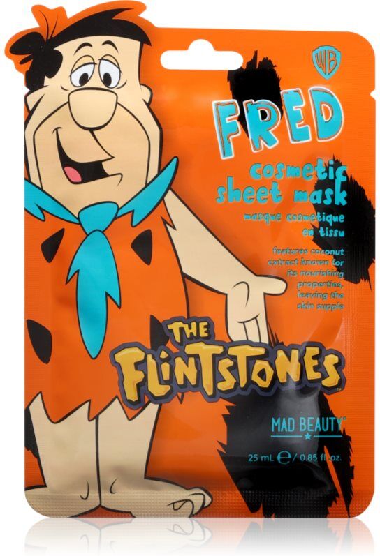 Mad Beauty The Flinstones Fred moisturising face sheet mask 25 ml