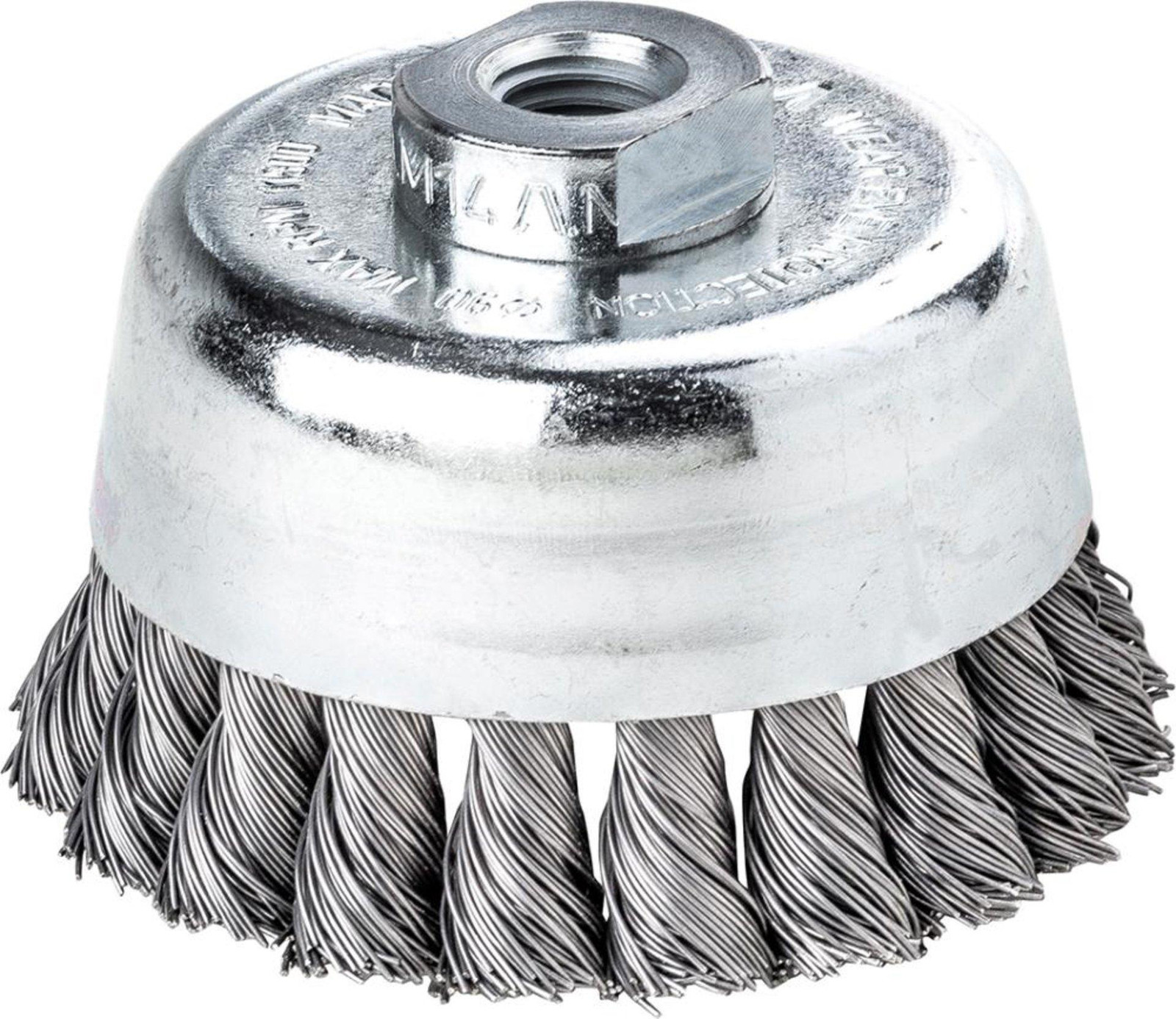 Lessmann Zopftopborstel met staaldraad zonder ondersteuningsring, diameter: 65 mm, borsteldiameter: 5 mm