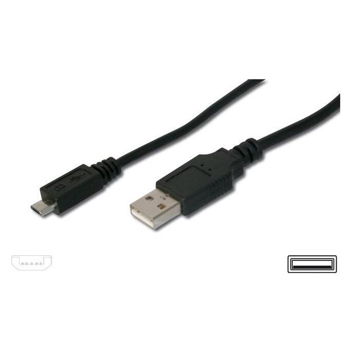 PremiumCord Cable micro USB, A-B 0.5m (0.50 m, USB 2.0) (8592220006099)
