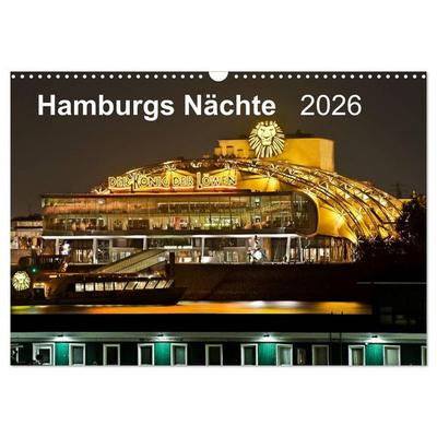 Hamburgs Nächte (Wandkalender 2026 DIN A3 quer), CALVENDO Monatskalender