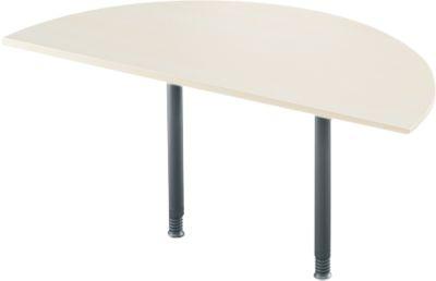 Schäfer Shop Select Ansatztisch ERGOSTYLE, 1/2 Kreis, Ahorn-Dekor/anthrazit