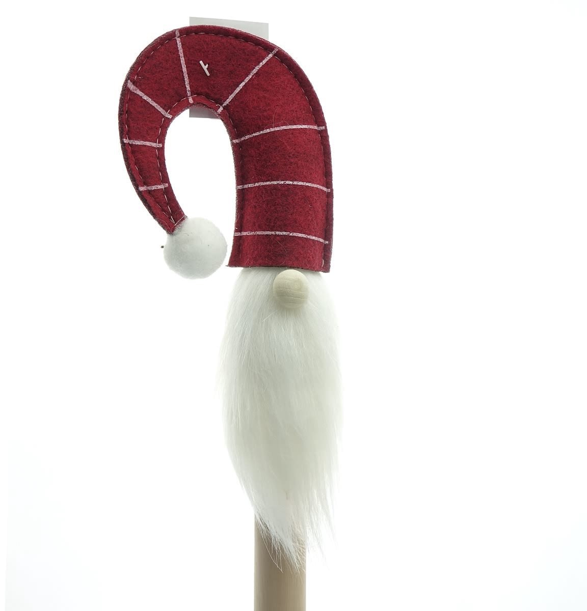 Kerststeker Santa met gestreepte muts, 50 cm