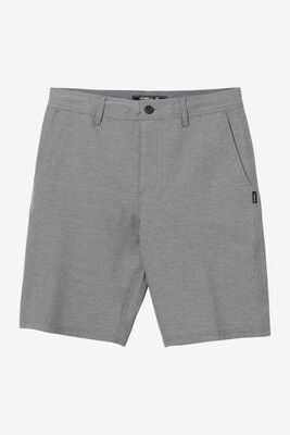O'Neill s Reserve Light Check 18"" Hybrid Shorts in Graphite, Size 24, Elastane/Polyester"