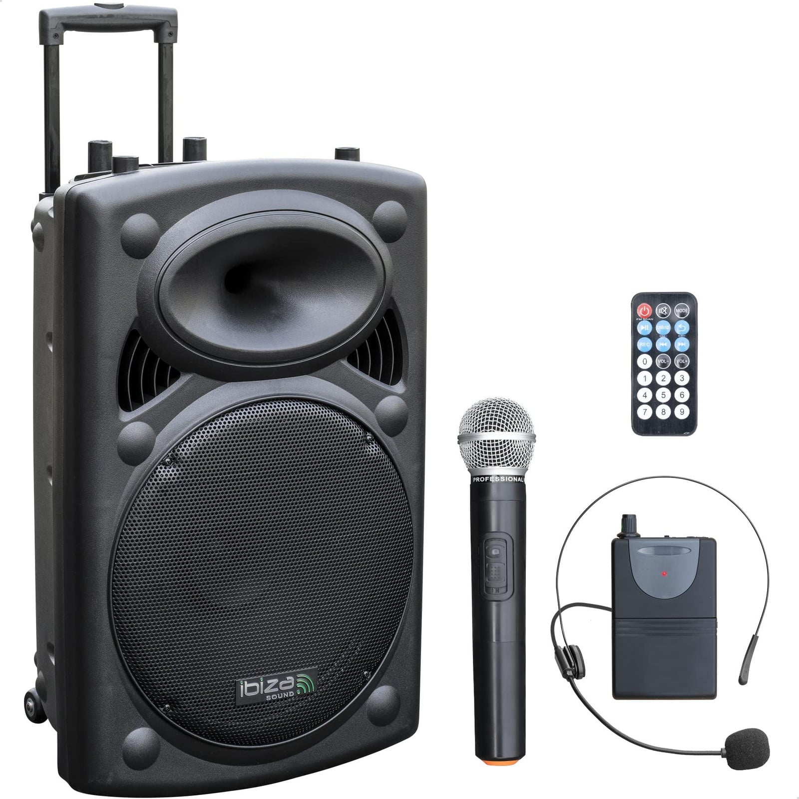 Ibiza PORT15VHF-BT Draadloze Bluetooth-luidspreker met 400W RMS en microfoon