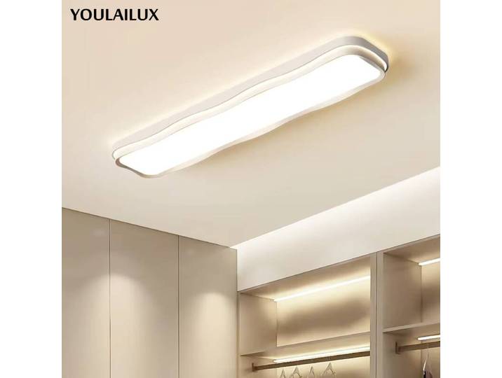 Couleur noyer LED allée plafonnier rétro crème Style porche salon balcon lampe moderne Style chinois lampes d'éclairage intérieur