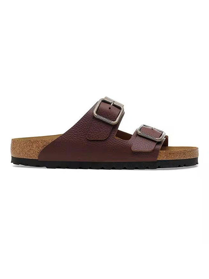 Birkenstock Leder-Pantoletten "Arizona" in Braun - 45