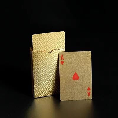 Inspired Finds Luxury Waterproof Playing Cards Sleek Black Poker Deck For Magic, Parties & Game Nights golden