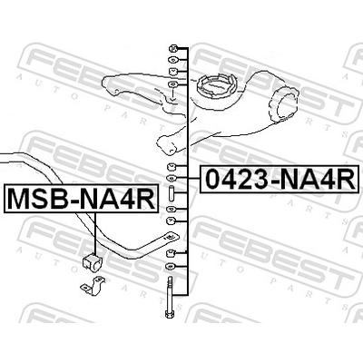 FEBEST Stange/Strebe, Stabilisator 0423na4r Hinterachse für MITSUBISHI