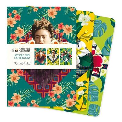 Dreier Set Mittelformat-Notizbücher: Frida Kahlo