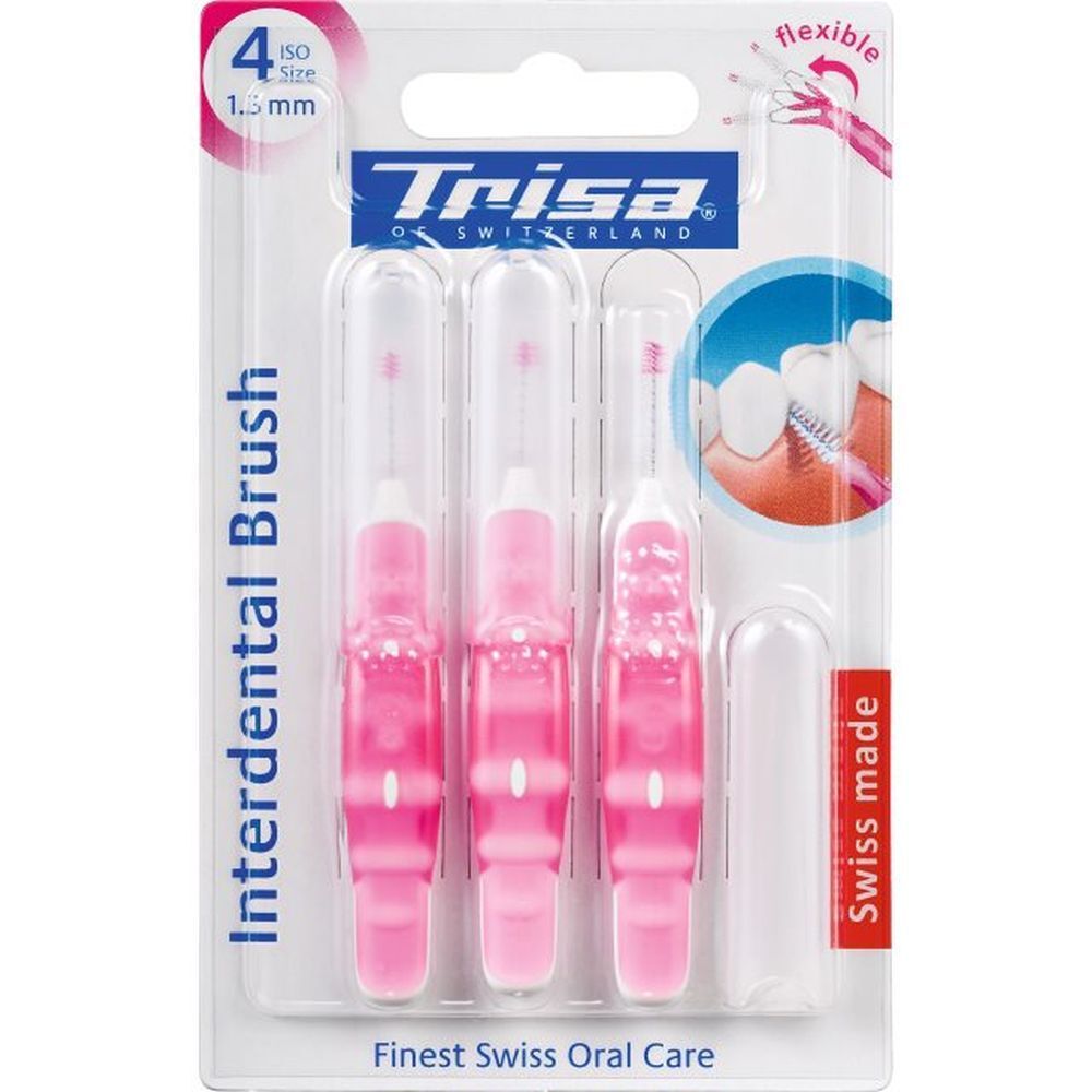 Trisa Interdental Brush ISO 4 1.3mm 3 Stk St Zahnbürste